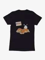 Peanuts Snoopy Pumpkin Patch Boo Womens T-Shirt