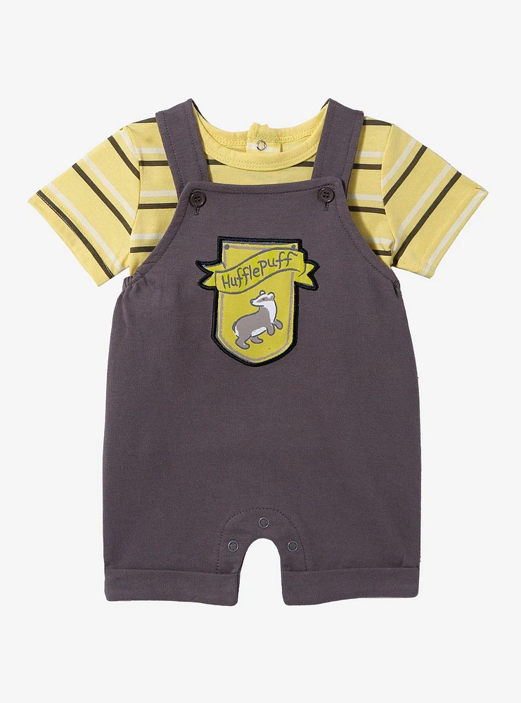 Harry Potter Hufflepuff Crest Infant T-Shirt and Overall Set - BoxLunch Exclusive