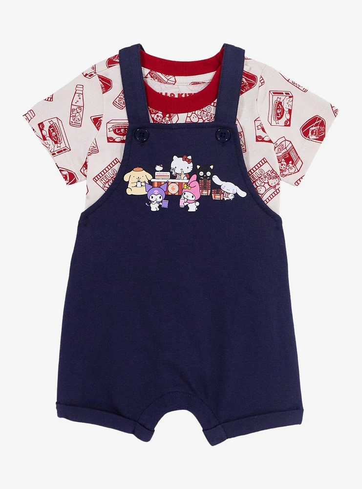 Sanrio Hello Kitty and Friends Kawaii Mart Infant T-Shirt Overall Set - BoxLunch Exclusive