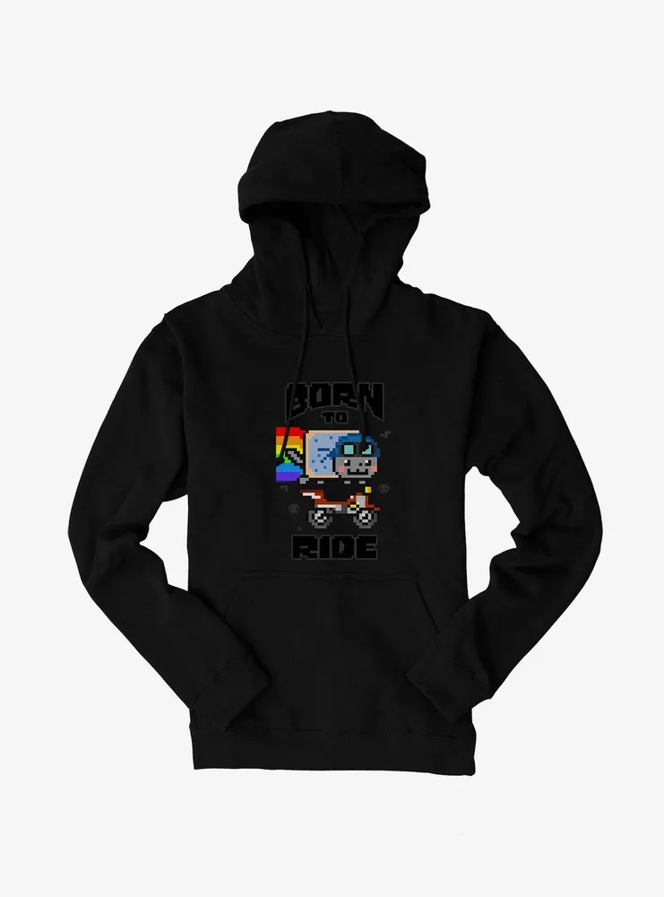 Nyan Cat Born To Ride Hoodie