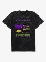 Nyan Cat Too Cute To Spook Mineral Wash T-Shirt
