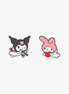 Loungefly My Melody & Kuromi Cupid Glitter Enamel Pin Set