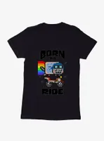 Nyan Cat Born To Ride Womens T-Shirt