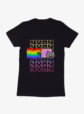 Nyan Cat Rainbow Womens T-Shirt