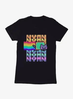 Nyan Cat Pastel Rainbow Womens T-Shirt