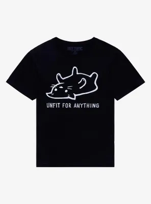Unfit For Anything Cat T-Shirt By Foxshiver