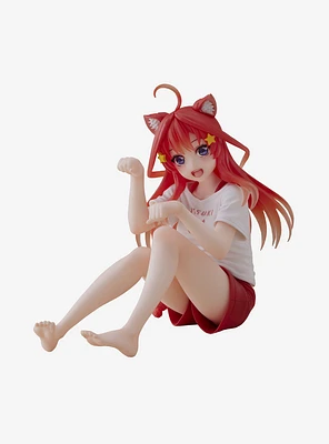 Taito The Quintessential Quintuplets Desktop Cute Itsuki Nakano Figure (Newly Written Cat Roomwear Ver.)