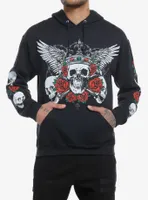 Crowned Skull With Wings Hoodie