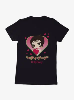 Betty Boop Heart Portrait Womens T-Shirt