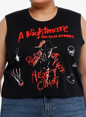 A Nightmare On Elm Street Icons Girls Muscle Tank Top Plus