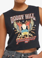 King Of The Hill Bobby Girls Crop Muscle Tank Top