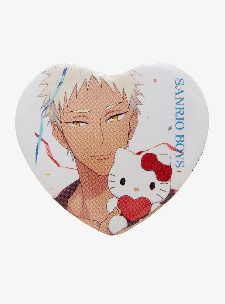 Sanrio Boys Shunsuke Hello Kitty Heart Button