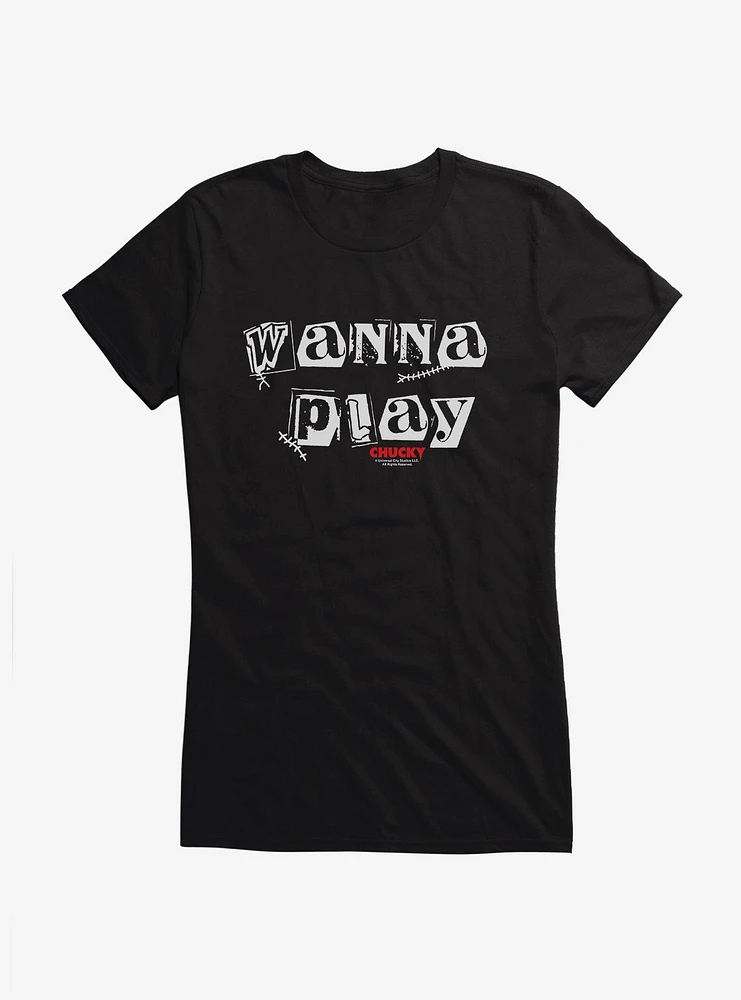 Chucky TV Series Wanna Play Stitches Girls T-Shirt