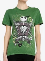 The Nightmare Before Christmas Jack Green Wash Boyfriend Fit Girls T-Shirt