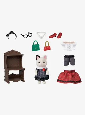 Calico Critters Fashion Play Set Town Girl Series Tuxedo Cat Figure Set