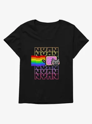 Nyan Cat Rainbow Womens T-Shirt Plus