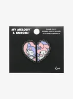 Loungefly My Melody & Kuromi Chain Heart Enamel Pin Set