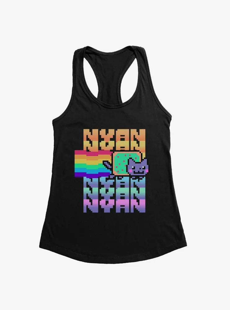 Nyan Cat Pastel Rainbow Womens Tank Top