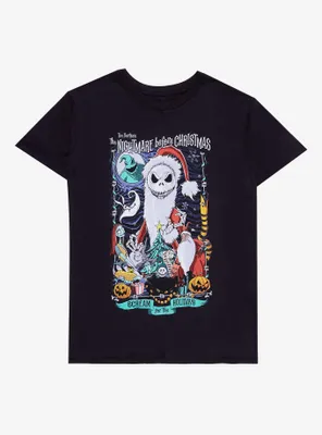 The Nightmare Before Christmas Holiday Boyfriend Fit Girls T-Shirt
