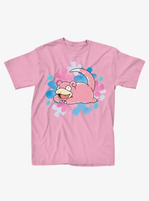 Pokemon Slowpoke Flowers Boyfriend Fit Girls T-Shirt