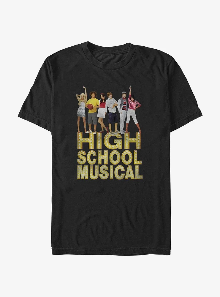 High School Musical Big Lights Group Pose T-Shirt