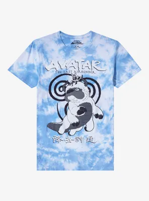 Avatar: The Last Airbender Appa & Momo Tie-Dye Boyfriend Fit Girls T-Shirt