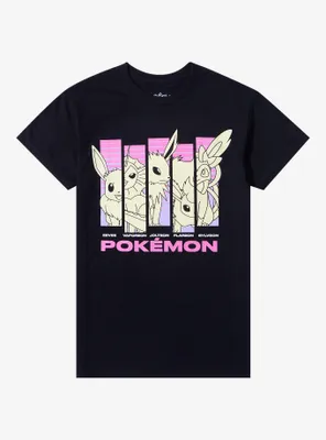 Pokemon Eevee Panels Boyfriend Fit Girls T-Shirt