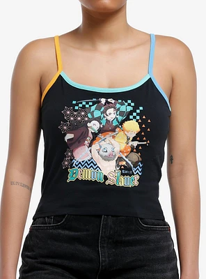 Demon Slayer: Kimetsu No Yaiba Group Color-Block Girls Crop Cami