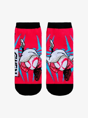 Marvel Spider-Man Spider Gwen Pink No-Show Socks