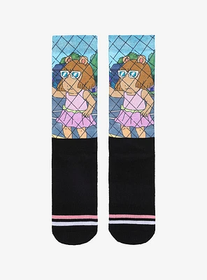 Arthur D.W. Fence Meme Crew Socks