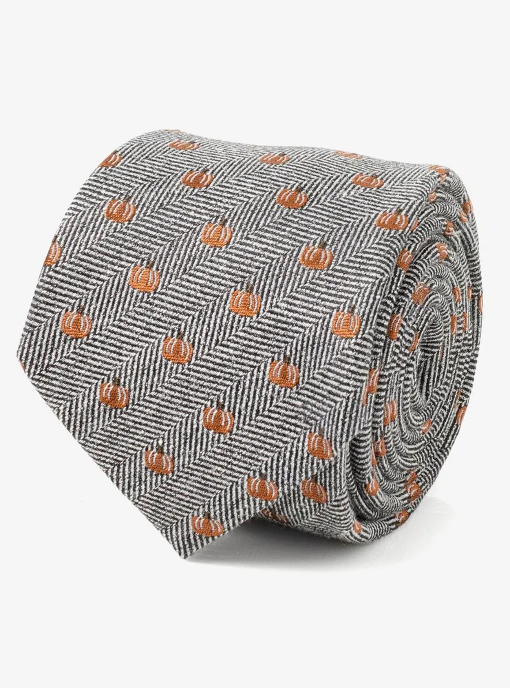 Pumpkin Herringbone Tie