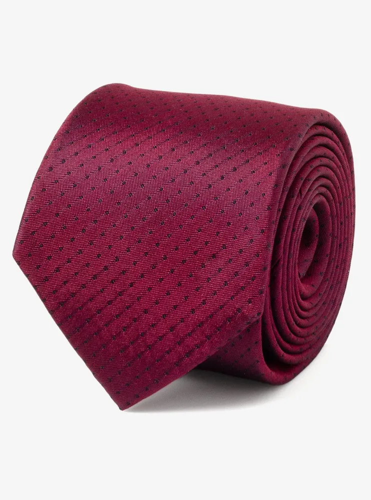 Red Pin Dot Silk Tie