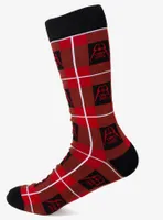 Star Wars Vader Plaid Black Crew Socks