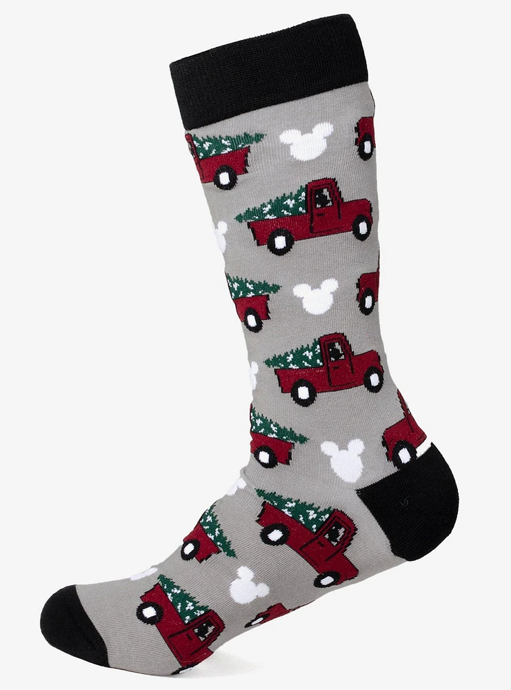 Disney Mickey Mouse Truck Grey Crew Socks