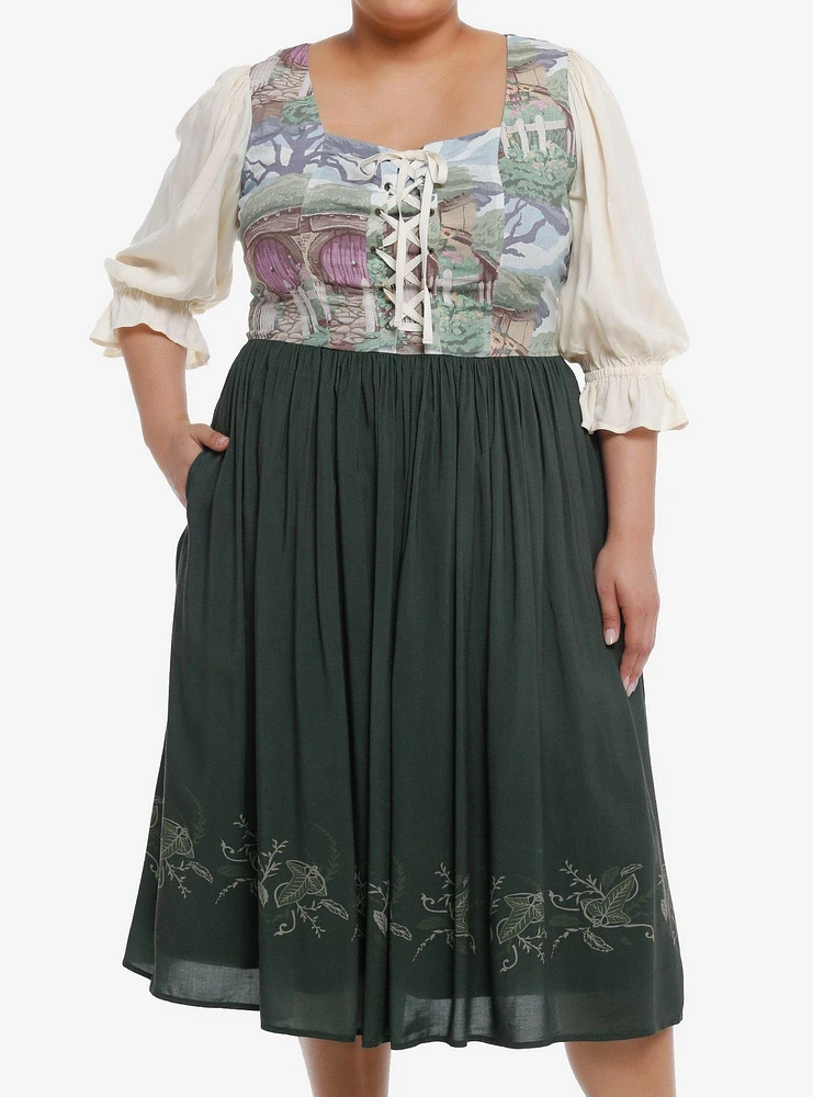 The Lord Of Rings Shire Hobbit Lace-Up Dress Plus