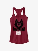 Rebel Moon Fox Stencil Girls Tank