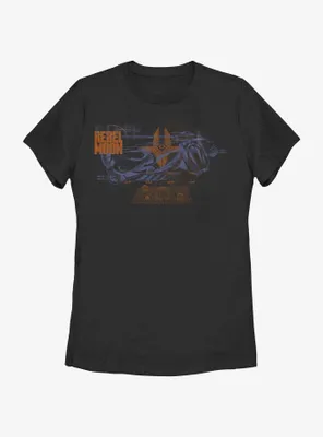 Rebel Moon Imperium Fighter Diagram Womens T-Shirt