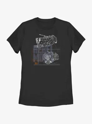 Rebel Moon Ships Womens T-Shirt