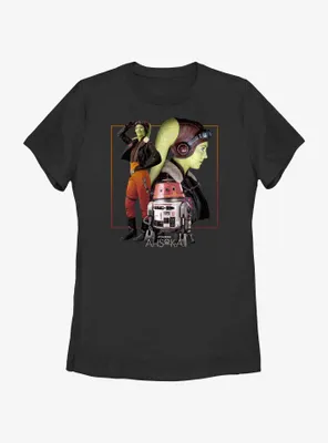 Star Wars Ahsoka Hera Syndulla And Chopper Womens T-Shirt