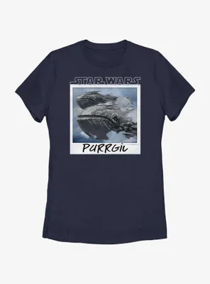 Star Wars Ahsoka Purrgil Polaroid Womens T-Shirt