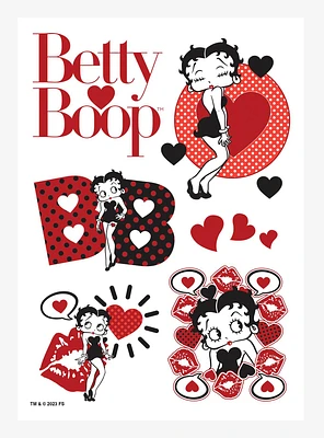 Betty Boop Hearts And Kisses Kiss-Cut Sticker Sheet