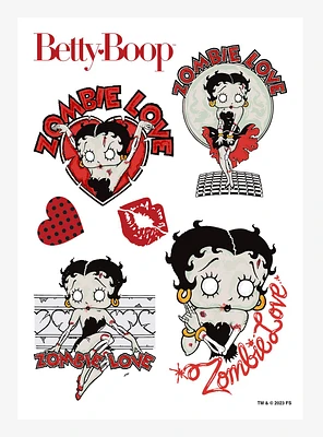 Betty Boop Zombie Love Kiss-Cut Sticker Sheet