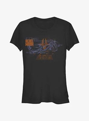 Rebel Moon Imperium Fighter Diagram Girls T-Shirt