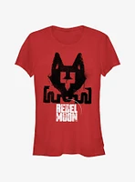 Rebel Moon Fox Stencil Girls T-Shirt