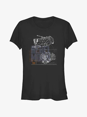 Rebel Moon Ships Girls T-Shirt