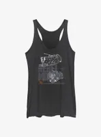 Rebel Moon Ships Womens Tank Top