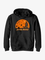 Star Wars The Mandalorian Mando And Grogu Haunt Youth Hoodie