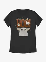 Star Wars The Mandalorian Boo Ghost Grogu Womens T-Shirt