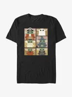 Star Wars The Mandalorian Grogu Halloween Costumes Grid T-Shirt