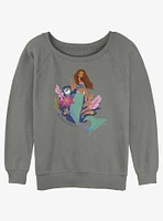 Disney The Little Mermaid An Ocean Of Dreams Girls Slouchy Sweatshirt